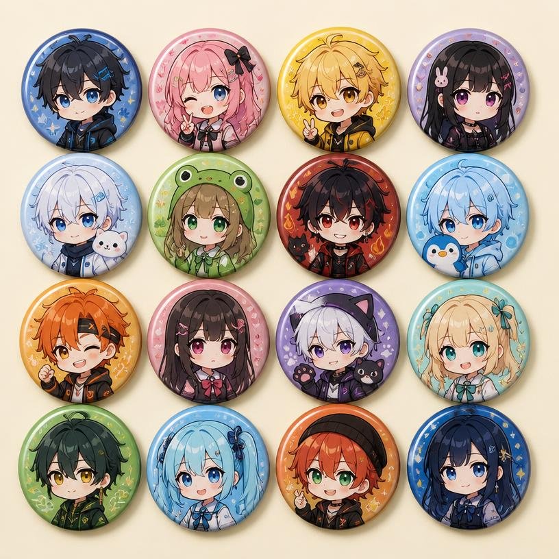 Artes para bottons da categoria Anime