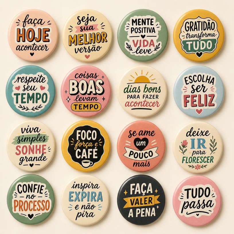 Artes para bottons da categoria Frases